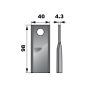 Kaszapenge készlet bal Claas 98 x 40 x 4,3 mm (25 db)