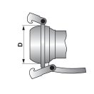 Bauer csatlakozó M-elem és V-elem 90° - 8"