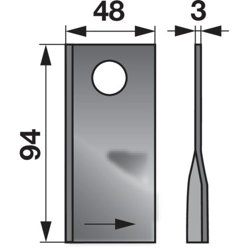 Kaszapenge készlet bal Fella 94 x 48 x 3 mm (25 db)