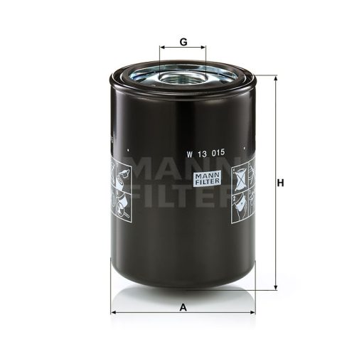 Hidraulikaolaj szűrő MANN-FILTER W13015 - New Holland