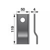 Kaszapenge készlet Pöttinger 0041056125 (119 mm x 50 mm - 25 db)