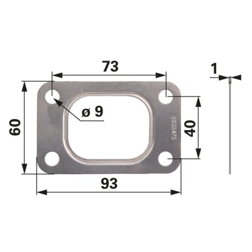 Tömítés kipufogótorok és a turbófeltöltő közé New Holland 4895133