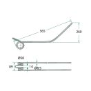 Rendterítő fog SIP 525525127 (565 mm x 89 mm)