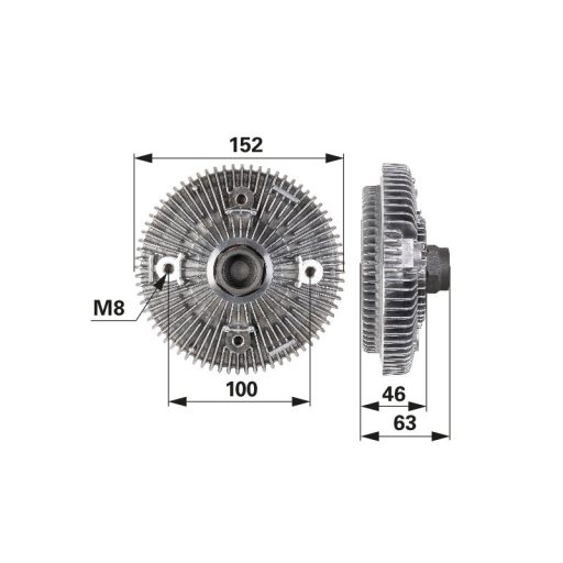 Viszkokuplung New Holland 47135805, AM-20003308-M