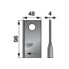 Kaszapenge készlet jobb JF-Stoll 525434982 (98 mm x 48 mm - 25 db)