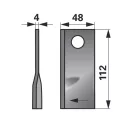 Set lame cositoare dreapta JF-Stoll 112 x 48 x 4 mm (25 buc.)