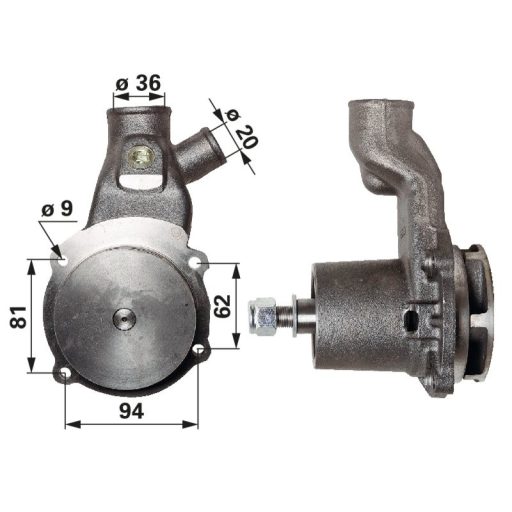 Vízszivattyú Landini 4225108M91, 4223866M91, U5MW0195, U5MW0166