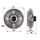 Viszkokuplung Case IH 84494212, AM-20003592-M