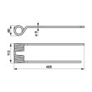 Rendterítő fog jobb PZ 525PZ340 (405 mm x 112 mm)