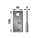 Set lame cositoare stânga JF-Stoll 106 x 49 x 4 mm (25 buc.)