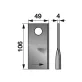   Set lame cositoare stânga JF-Stoll 106 x 49 x 4 mm (25 buc.)