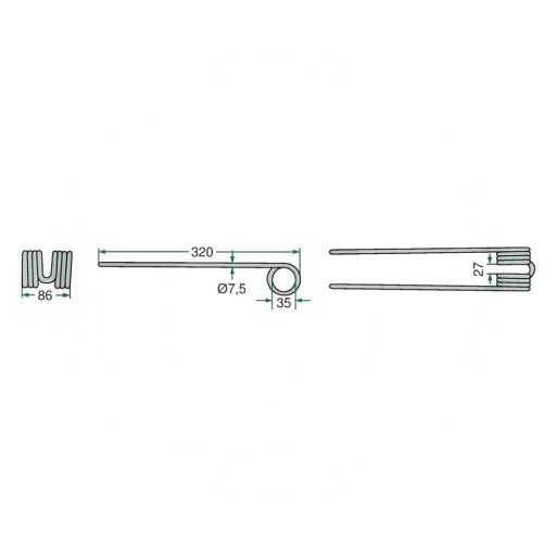 Rendsodró fog PZ 525PZ315 (320 mm x 86 mm)