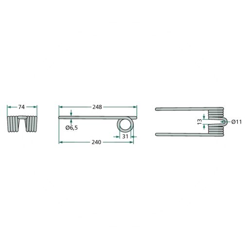Rendsodró fog Vogel & Noot 525F580008 (248 mm x 74 mm)