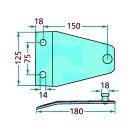 Kaszapenge tartó Deutz-Fahr TF-0288, PZ-0250