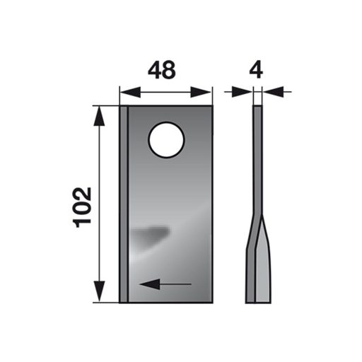 Kaszapenge készlet jobb Fella 102 x 48 x 4 mm (25 db)