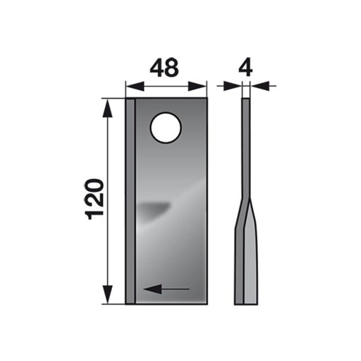 Kaszapenge készlet jobb Fella 120 x 48 x 4 mm (25 db)