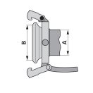 Perrot csatlakozó M-elem záródugóval 8"