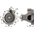 Vízszivattyú Deutz-Fahr 02937455, 02931946, 2937455