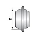 Olasz csatlakozó V-elem záródugóval 8"