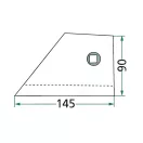 Trágyabeforgató ekevas Gassner 56011FR3L (bal)
