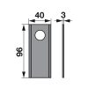 Kaszapenge készlet jobb Pöttinger 525434997 (96 mm x 40 mm - 25 db)