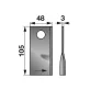 Kaszapenge készlet bal Claas 105 x 48 x 3 mm (25 db)