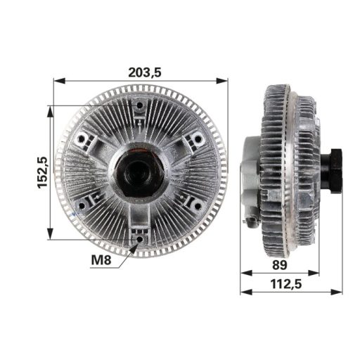 Viszkokuplung New Holland 87739304, AM-20004436-M