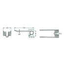 Rendfelszedő fog Pöttinger 525436024 (162 mm x 63 mm)