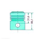 Dugattyúkészlet Deutz-Fahr 04284179