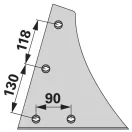 Kormánylemez előtét Kuhn 17928619173 (bal)