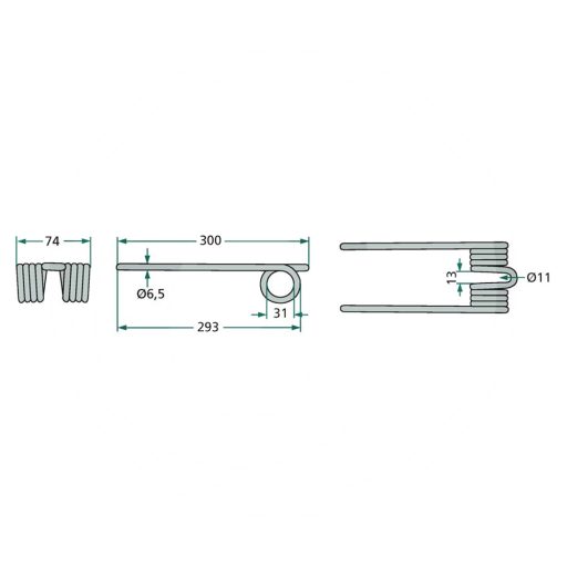 Rendsodró fog Vogel & Noot 525F580007 (300 mm x 74 mm)