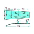 Kaszapenge tartó Deutz-Fahr 06580109, 6580109
