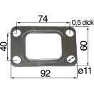 Tömítés turbófeltöltő és a kipufogótorok közé Case IH 142080040706, 42080040706