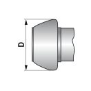 Perrot csatlakozó V-elem karimával 4" - 180 x 180 mm karimával