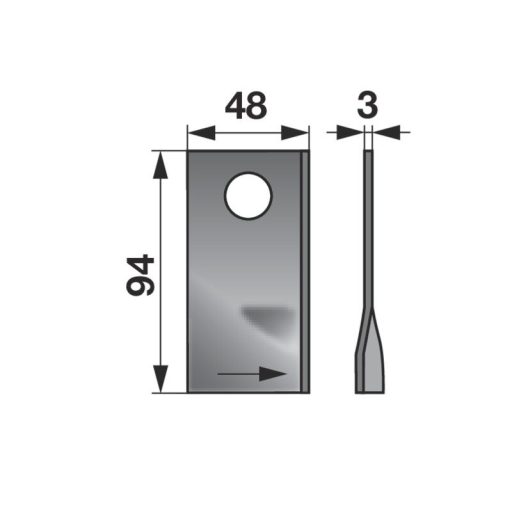 Kaszapenge készlet jobb Fella 94 x 48 x 3 mm (25 db)