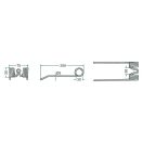 Rendfelszedő fog Claas 5258072970 (206 mm x 75 mm)