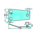 Kaszapenge tartó Claas 51082.01, 0009210652, 9210652