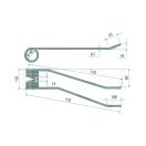 Rendterítő fog bal Fiorini 525525142 (570 mm x 102 mm)