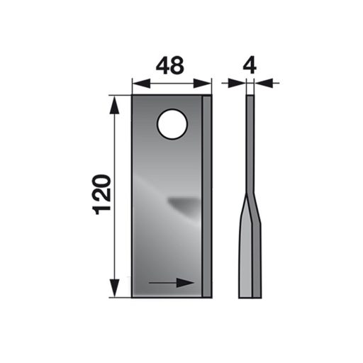Kaszapenge készlet bal Fella 120 x 48 x 4 mm (25 db)