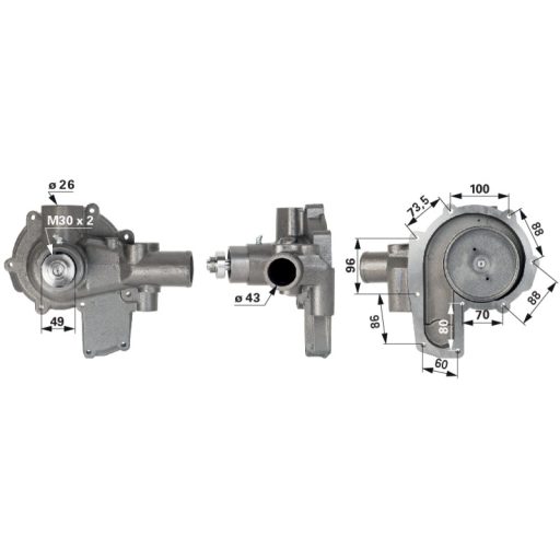 Vízszivattyú New Holland 162000060750