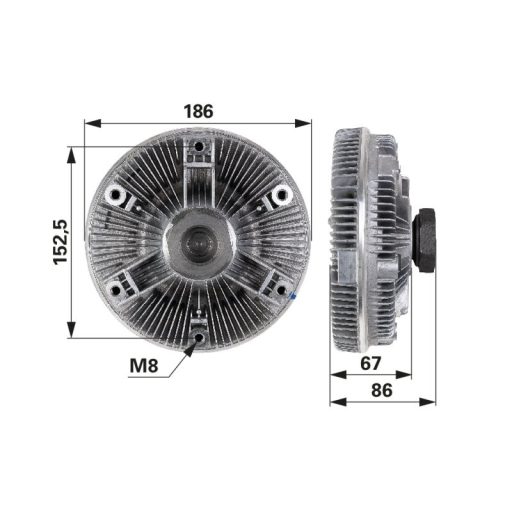 Viszkokuplung New Holland 87516756, AM-20003742-M