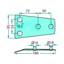 Kaszapenge tartó Claas 009484592, 0009484592, 9484592