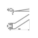 Rendterítő fog jobb Morra 525108SV (365 mm x 104 mm)