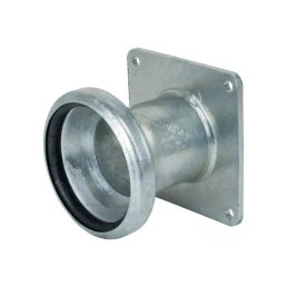   Bauer csatlakozó V-elem karimával 5" - 180 x 180 mm karimával