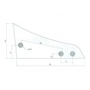 Kormánylemez előtét készlet Rabe 5602227010702 (bal)