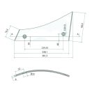 Kormánylemez előtét Rabe 5602227510501 (jobb)