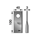 Set lame cositoare stânga BCS 100 x 40 x 3 mm (25 buc.)