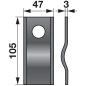 Kaszapenge készlet PZ 105 x 47 x 3 mm (25 db)