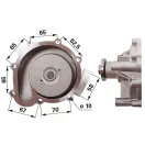 Vízszivattyú Deutz-Fahr 02937604, 02937456, 02937439, 04259547, 04256853, 04205959, 04801504, 2937604