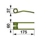Rendfelszedő fog Bergmann 525B070220831125 (175 mm x 60 mm)